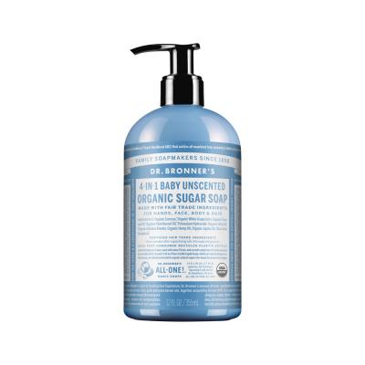 Dr. Bronner's Organic Sugar Soap 4-in-1 Unscented (Baby) (Pump) 355ml